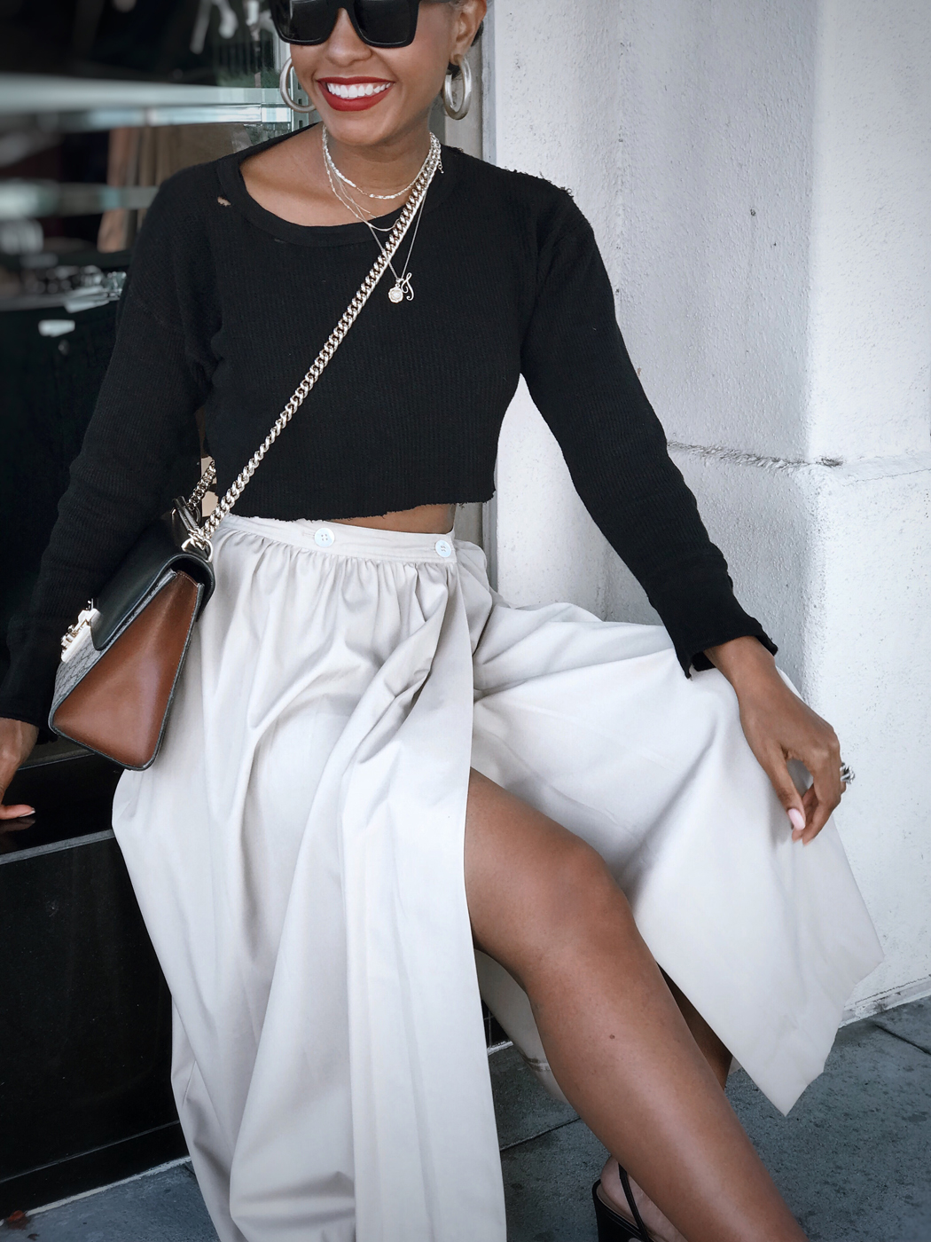 Vintage Skirt A line Midi Skirt